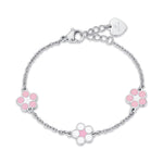 BRACCIALE IN ACCIAIO CON FIORI