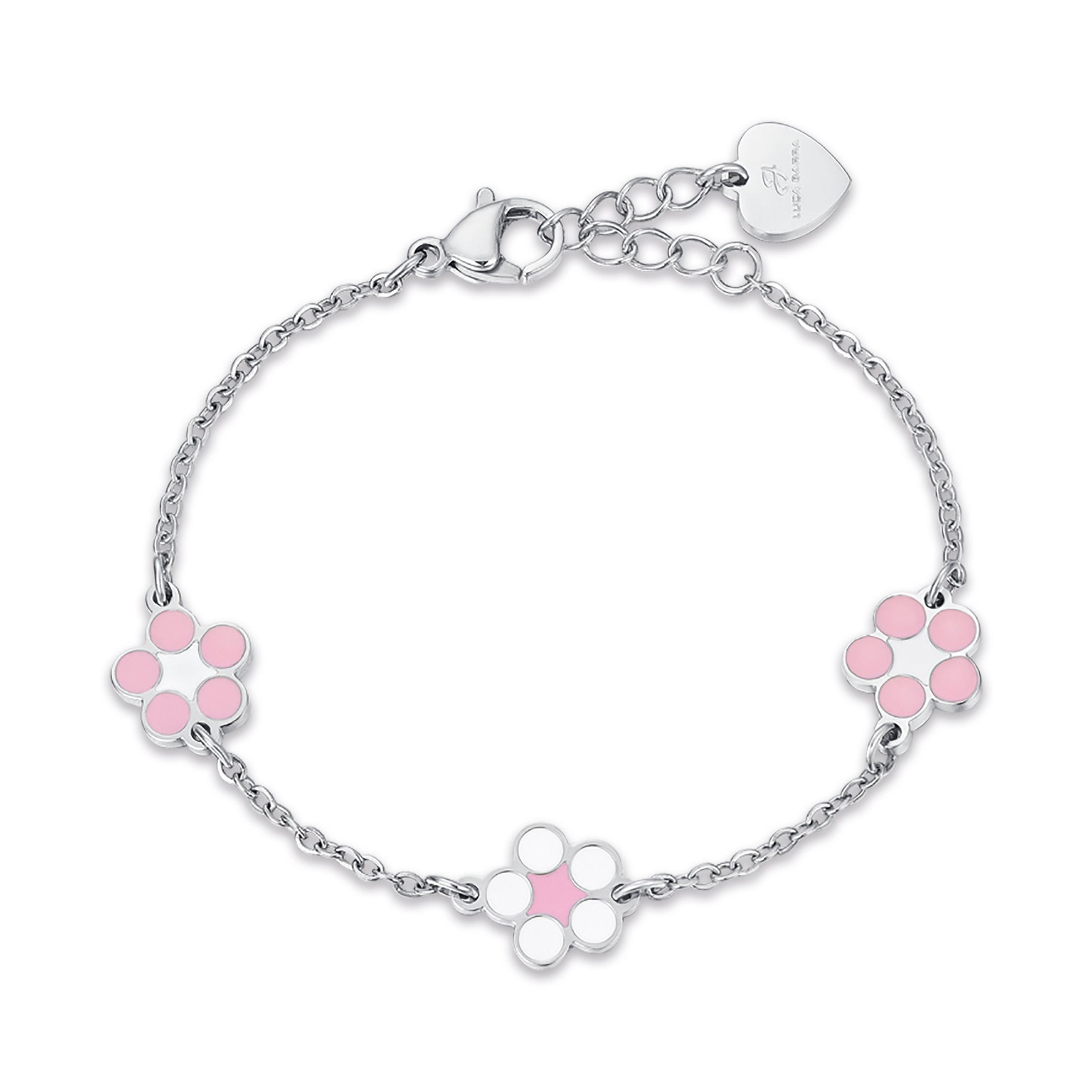 BRACCIALE IN ACCIAIO CON FIORI