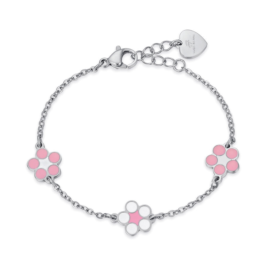 BRACCIALE IN ACCIAIO CON FIORI