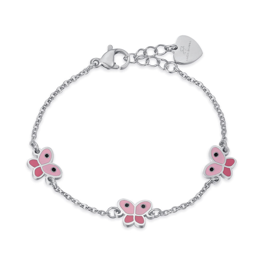 BRACCIALE IN ACCIAIO CON FARFALLE