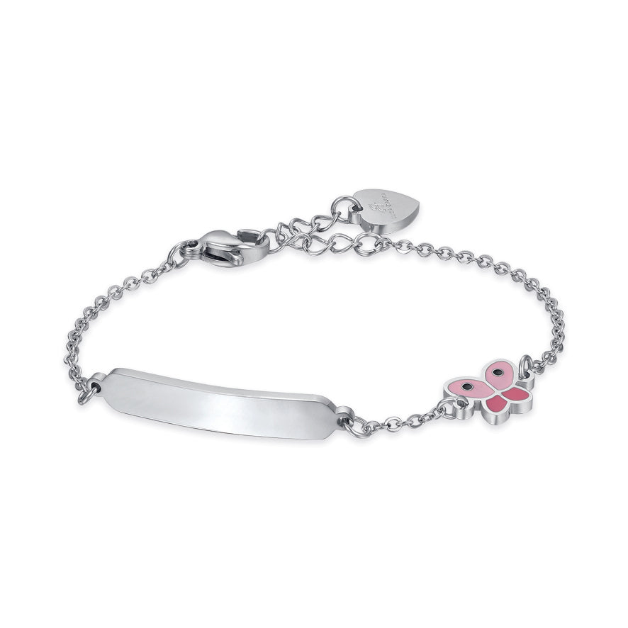 BRACCIALE IN ACCIAIO CON FARFALLA