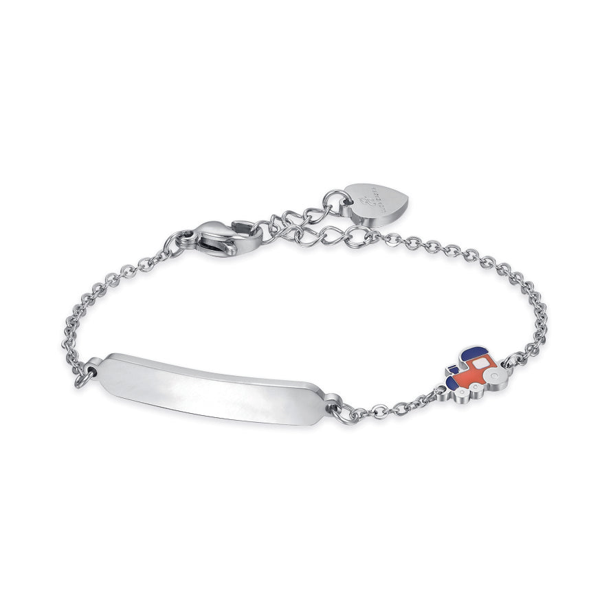 BRACCIALE IN ACCIAIO CON TRENO