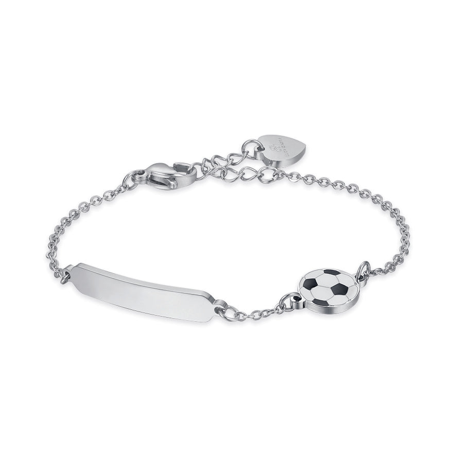 BRACCIALE IN ACCIAIO CON PALLONE