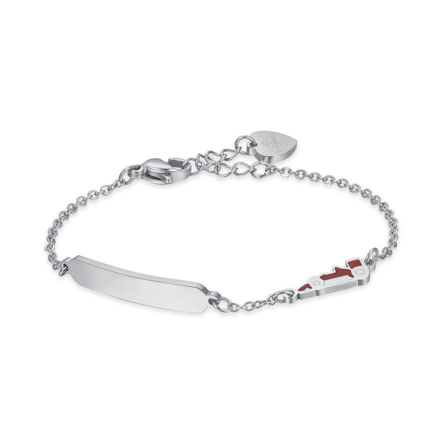 BRACCIALE IN ACCIAIO CON MACCHINA