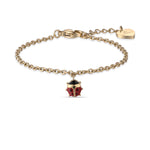BRACCIALE IN ACCIAIO IP GOLD CON COCCINELLA