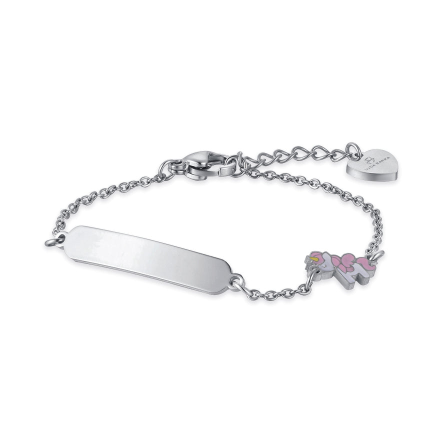 BRACCIALE IN ACCIAIO CON UNICORNO