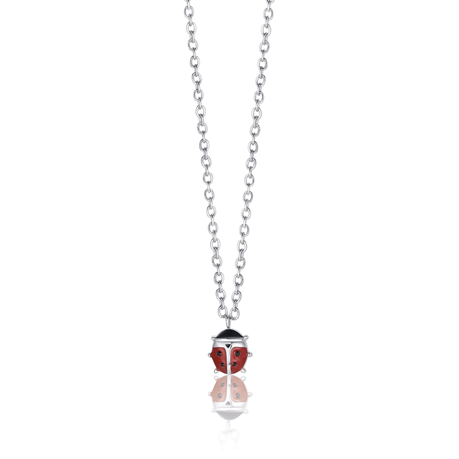 COLLANA IN ACCIAIO CON COCCINELLA