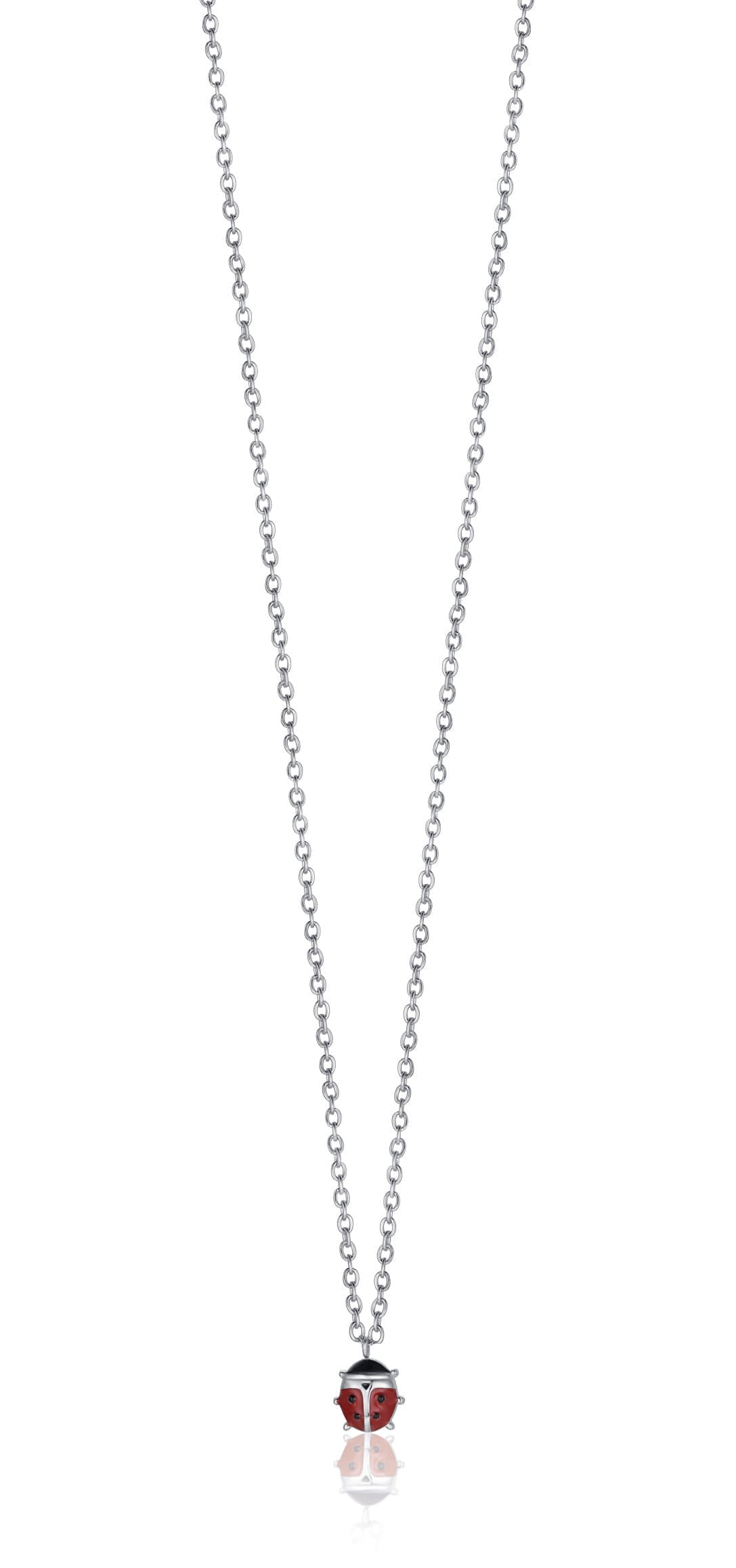 COLLANA IN ACCIAIO CON COCCINELLA