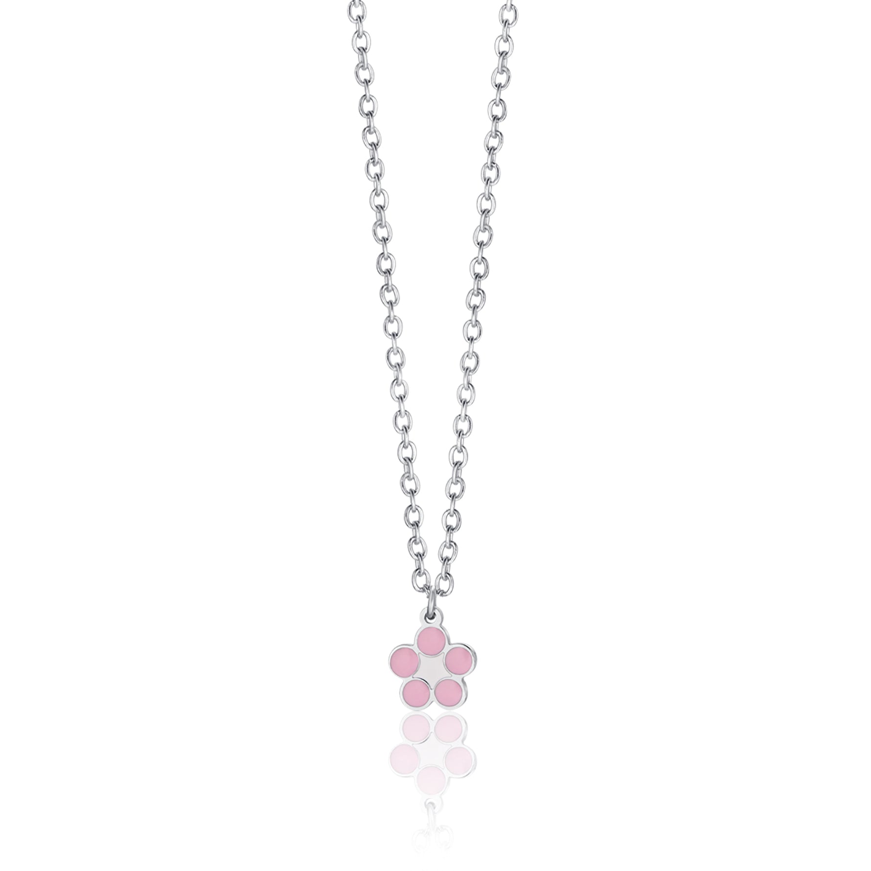 COLLANA IN ACCIAIO CON FIORE