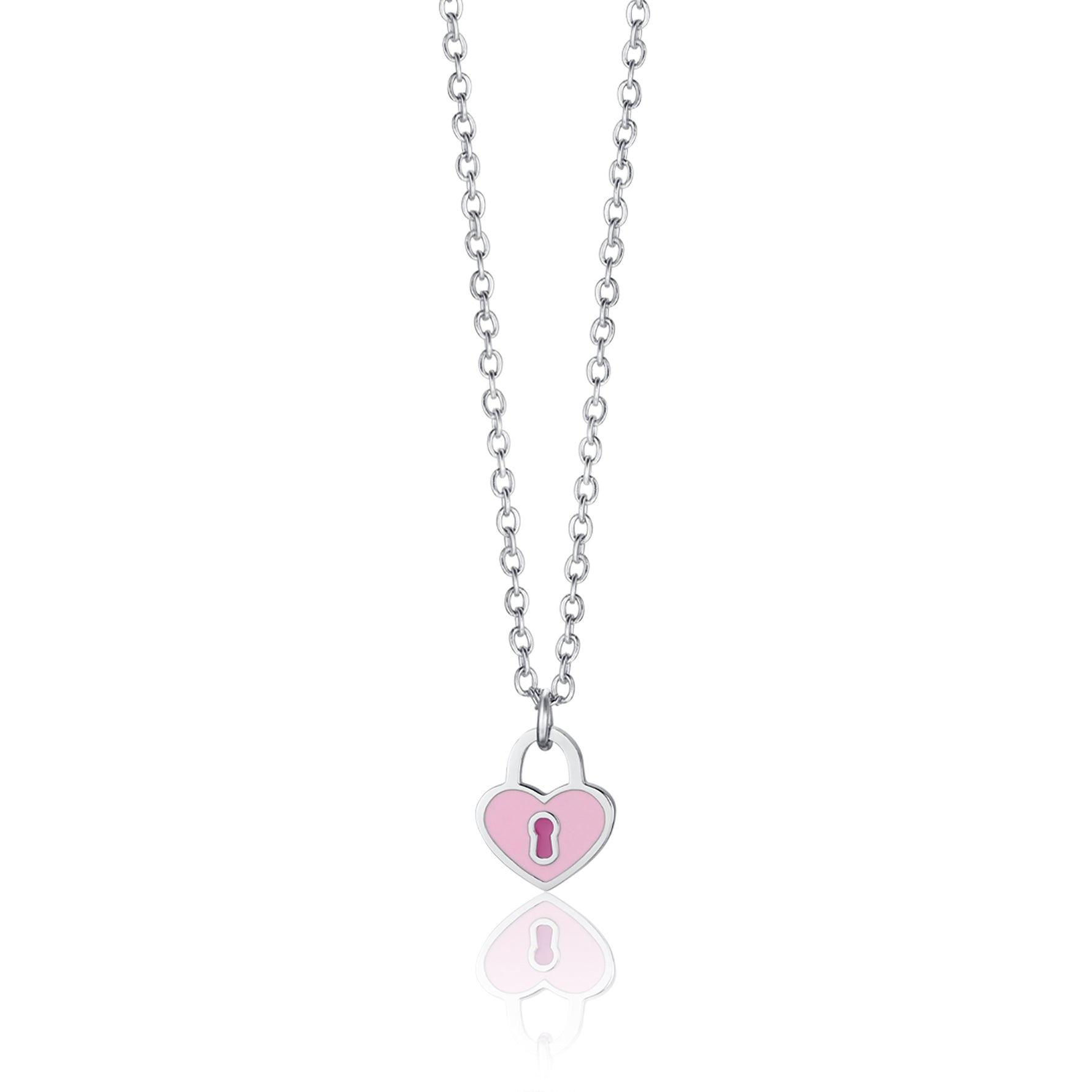 COLLANA IN ACCIAIO CON CUORE LUCCHETTO