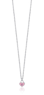 COLLANA IN ACCIAIO CON CUORE LUCCHETTO