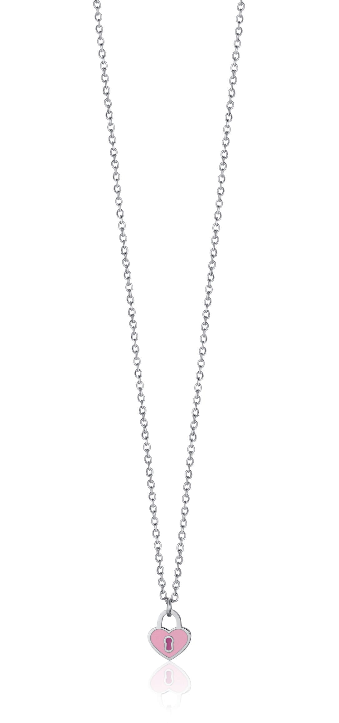 COLLANA IN ACCIAIO CON CUORE LUCCHETTO