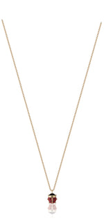 COLLANA IN ACCIAIO IP GOLD CON COCCINELLA