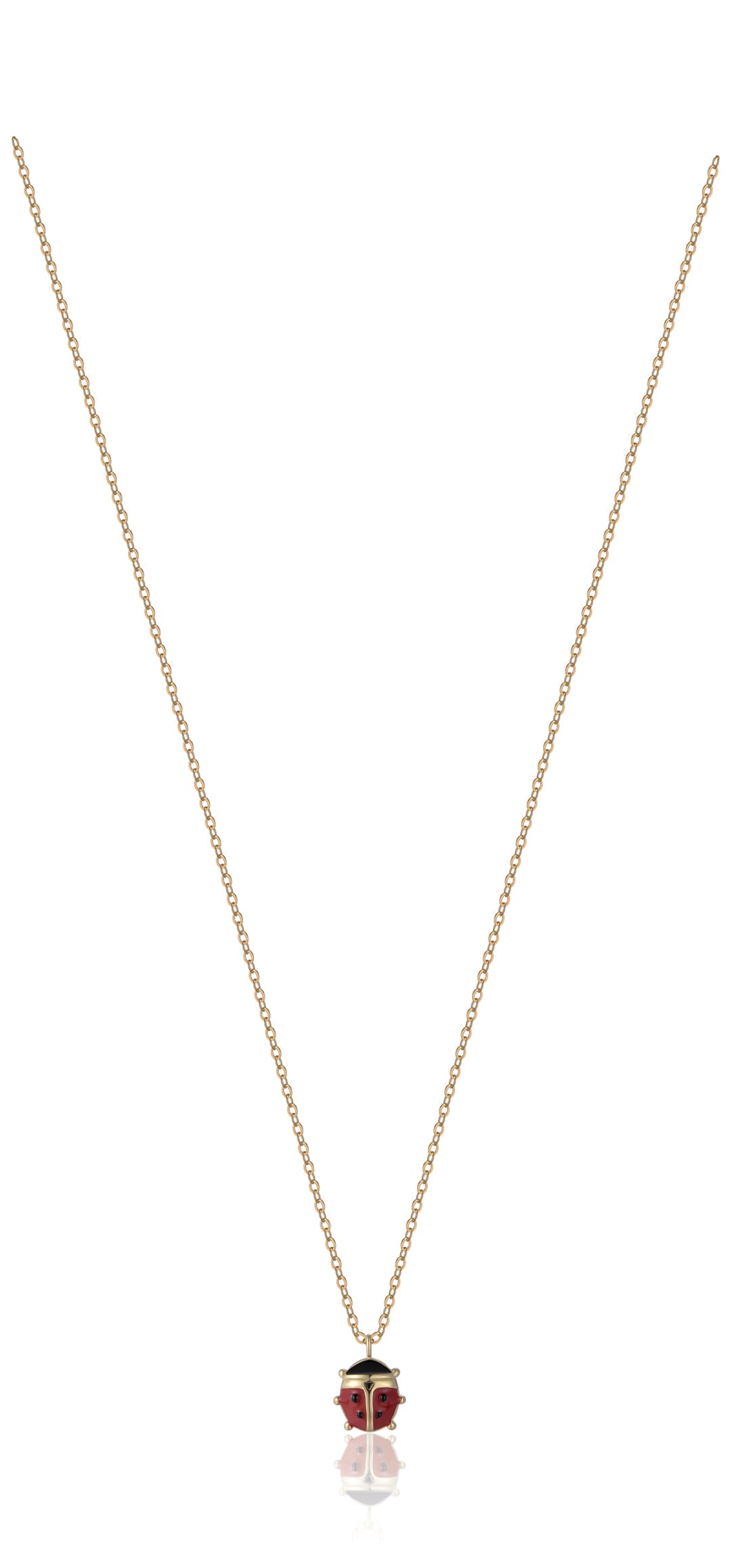 COLLANA IN ACCIAIO IP GOLD CON COCCINELLA