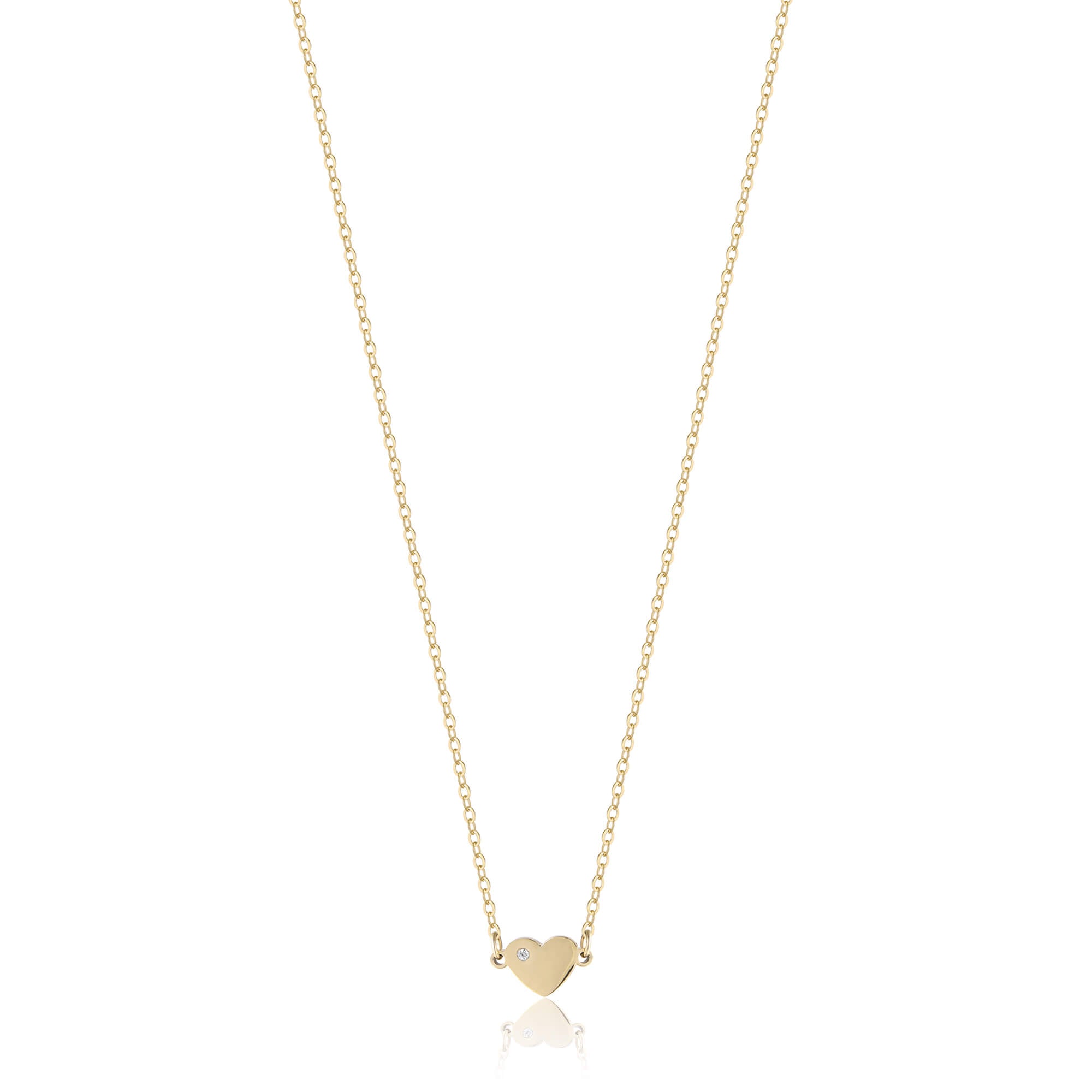 COLLANA IN ACCIAIO IP GOLD CON CUORE