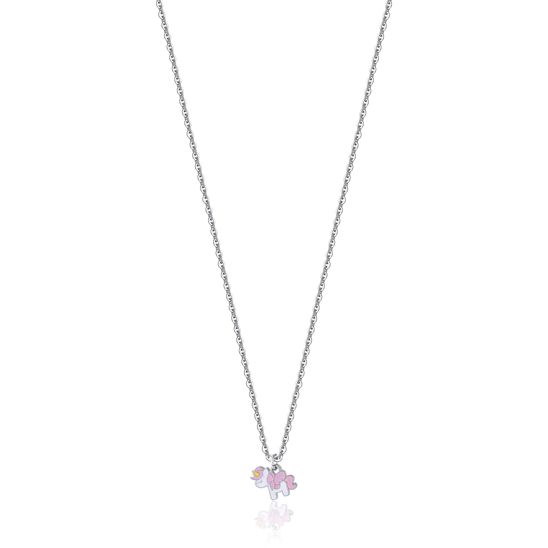COLLANA IN ACCIAIO CON UNICORNO