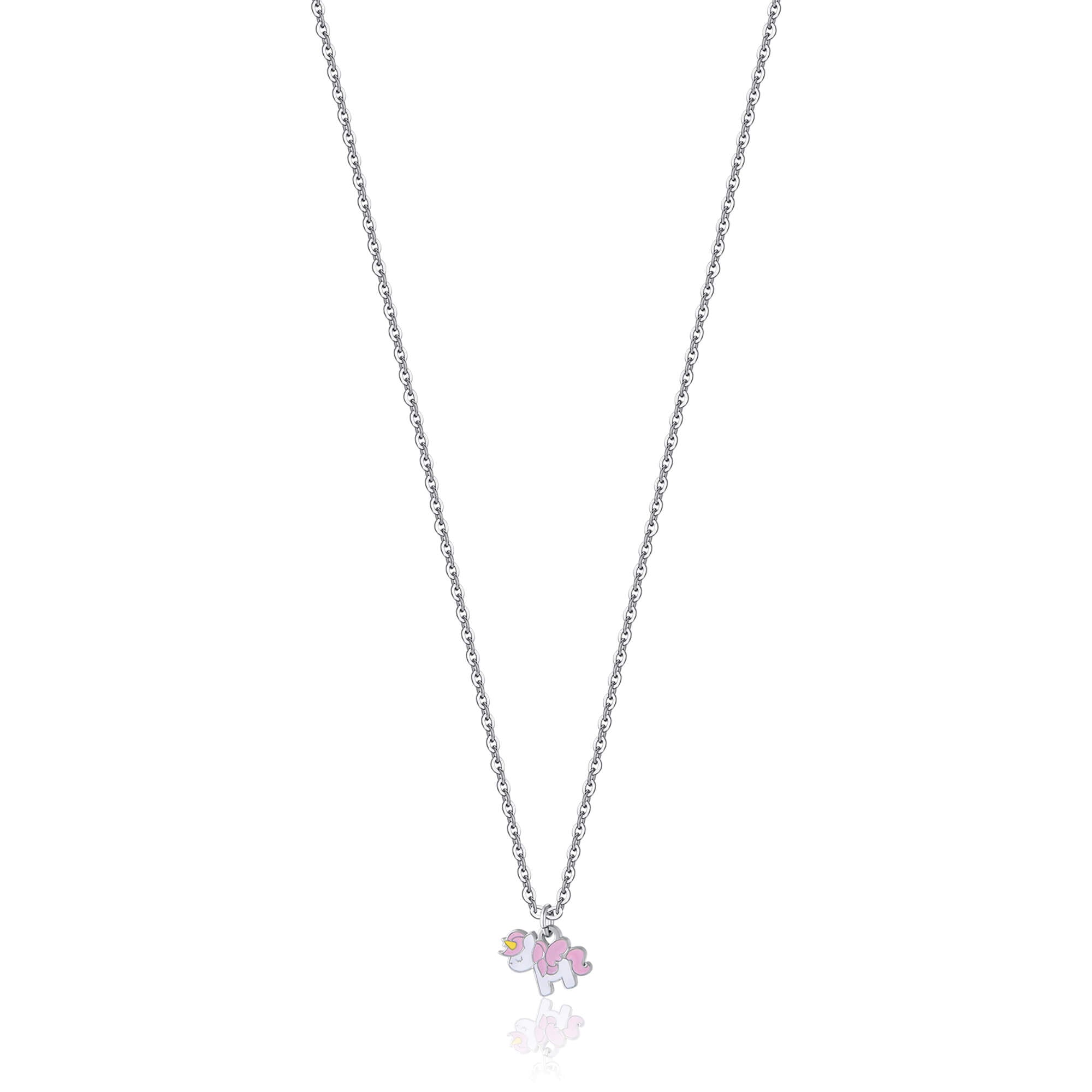 COLLANA IN ACCIAIO CON UNICORNO