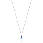 COLLANA IN ACCIAIO CON ANCORA BLU