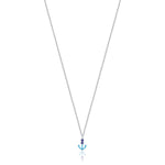 COLLANA IN ACCIAIO CON ANCORA BLU