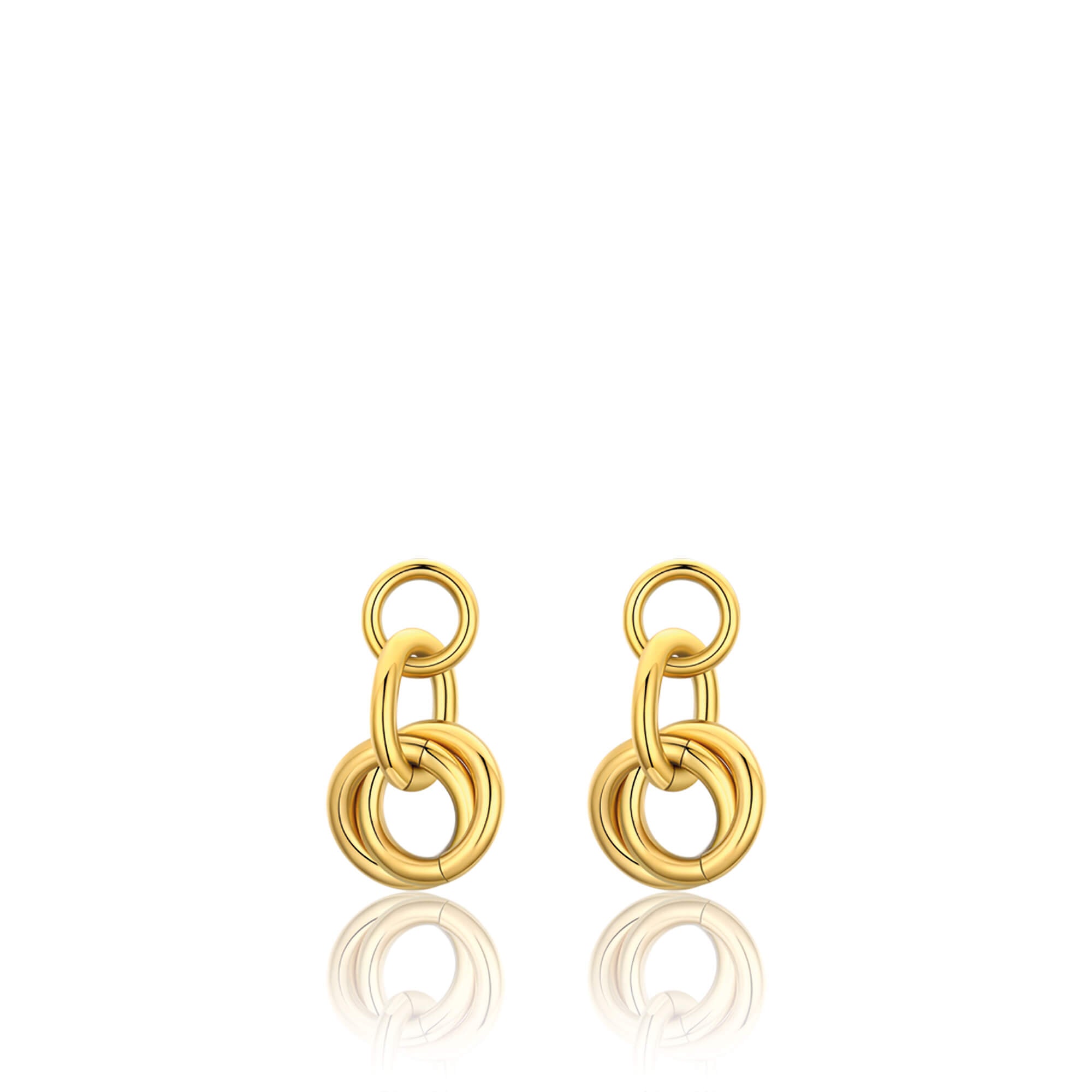 ORECCHINI IN ACCIAIO IP GOLD