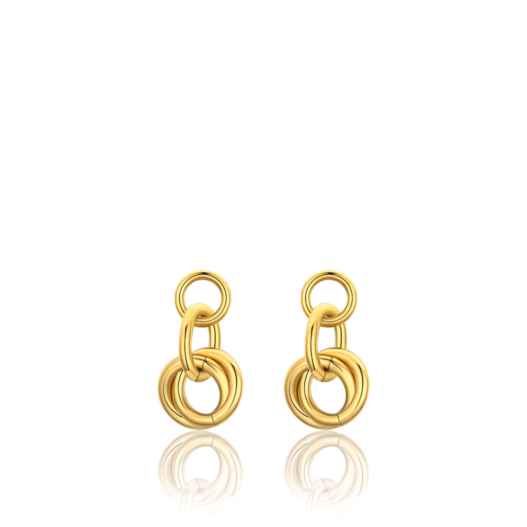 ORECCHINI IN ACCIAIO IP GOLD