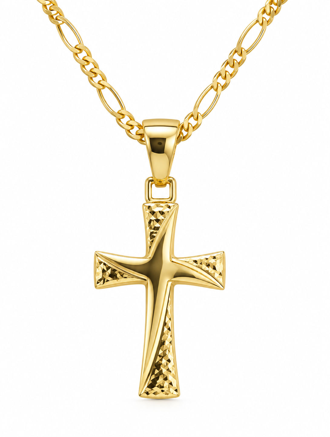 Collana in Oro con Croce Lavorata