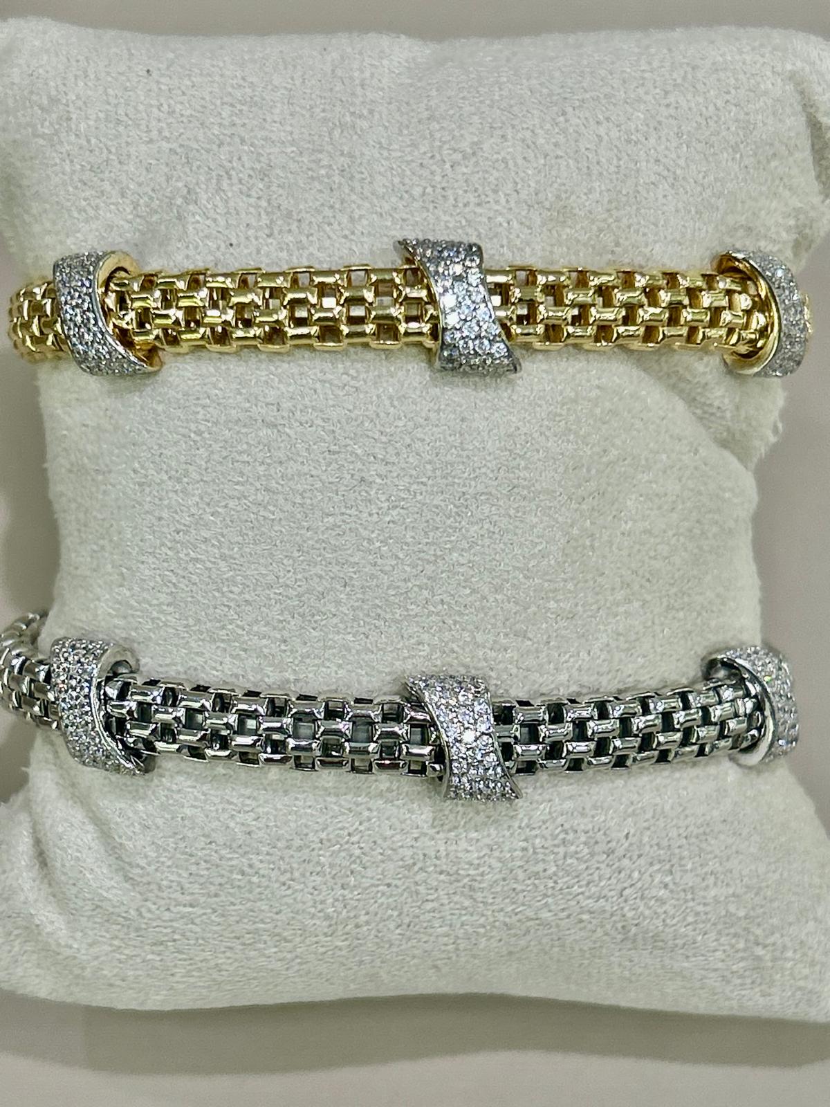 BRACCIALE IN ARGENTO 925 BAGNO ORO 18KT E SWAROSKI  LA MONADE