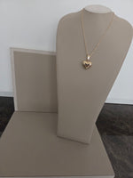 CORDA LASER CON CUORE BOMBATO ORO 18KT