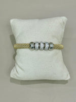 Bracciale in argento 925% bagno oro 18kt. Con Swarovski , La Monade
