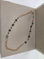 COLLANA CHANEL,ONICE NERO/AGATA VERDE