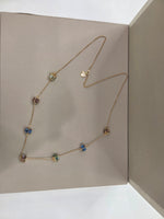 COLLANA CHANEL TUBI TOPAZIO COLORATO