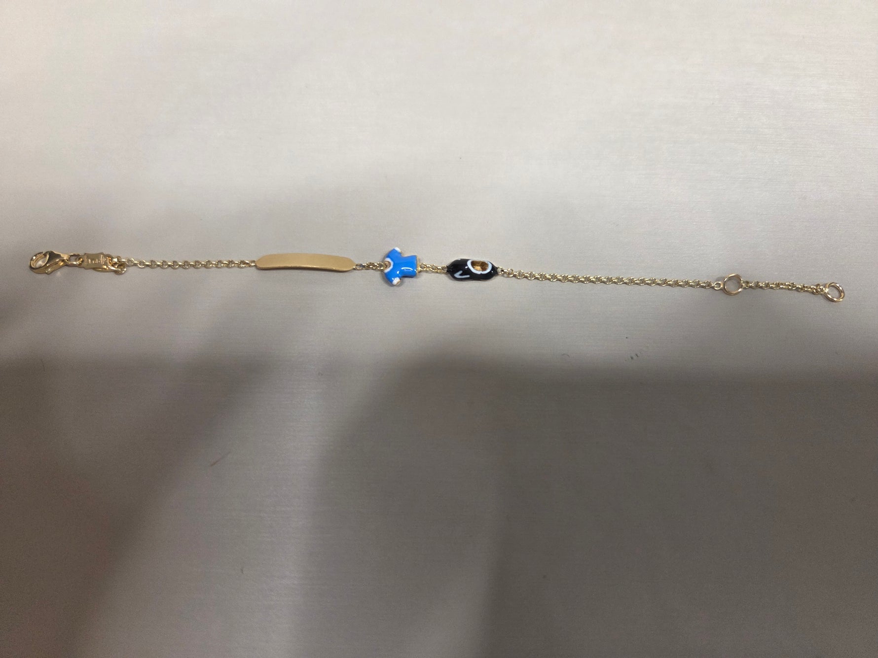 BRACCIALE  BIMBO/BIMBA ORO 18KT CON CIONDOLINI SMALTATI