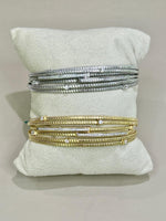 BRACCIALE  IN ARGENTO 925 CON BAGNO ORO 18KT E SWAROSKI LA MONADE