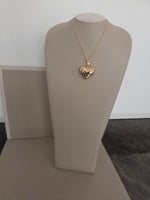 CORDA LASER CON CUORE BOMBATO ORO 18KT