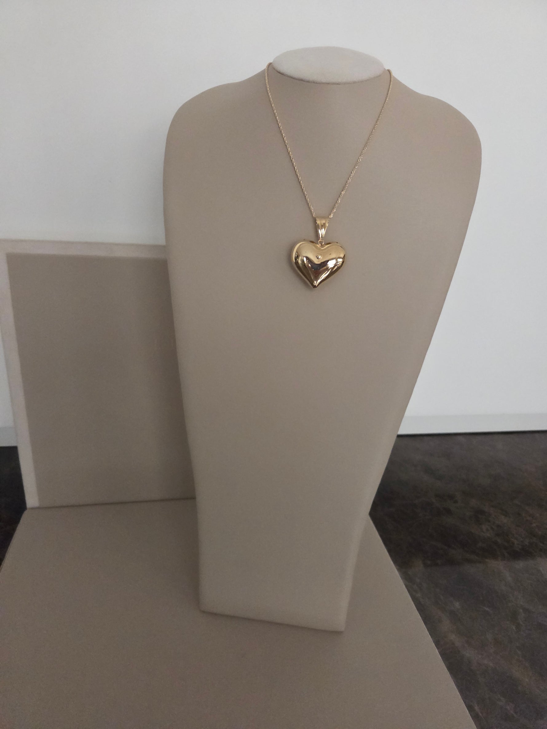 CORDA LASER CON CUORE BOMBATO ORO 18KT