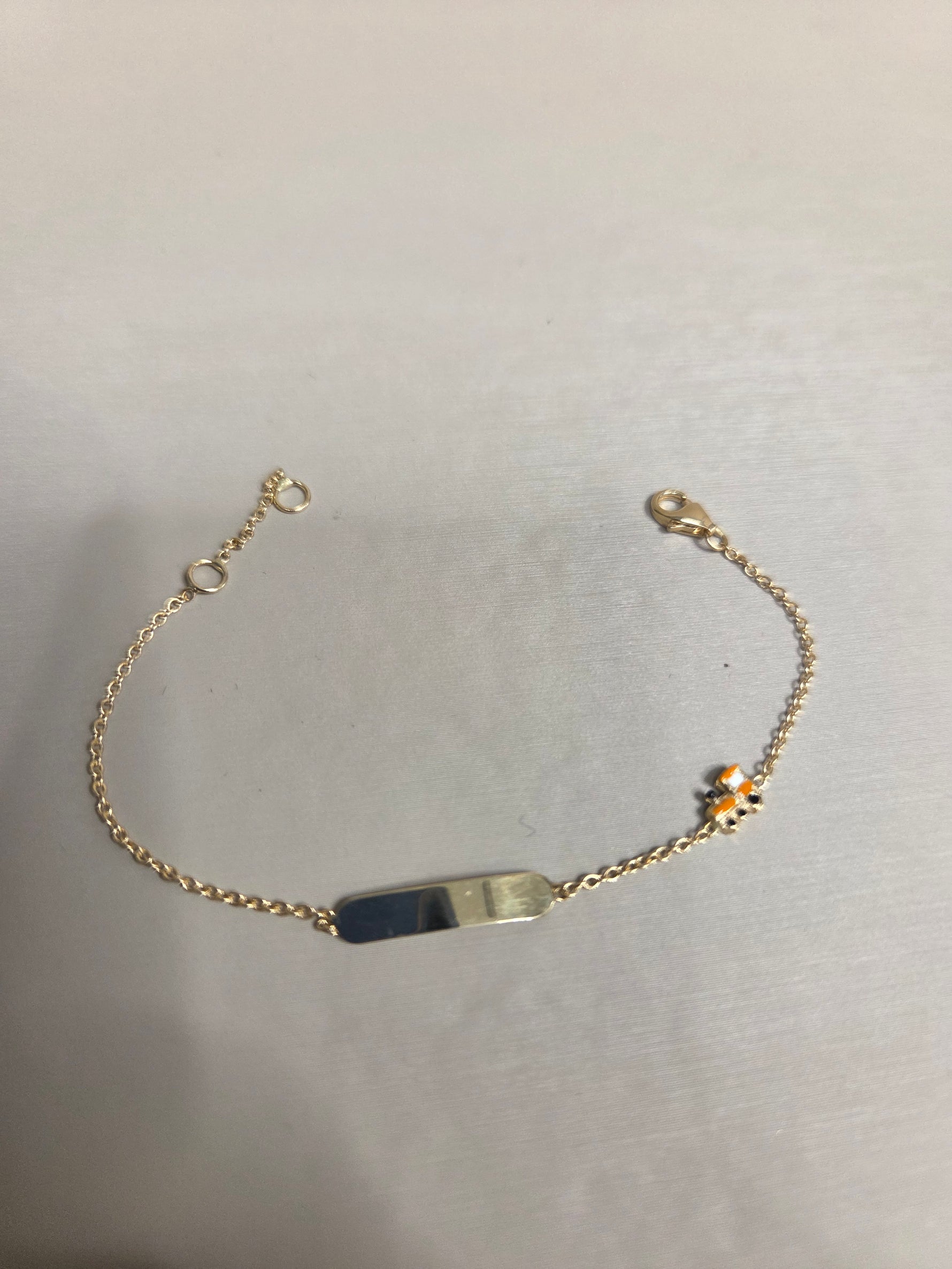 BRACCIALE  BIMBO/BIMBA ORO 18KT CON CIONDOLINI SMALTATI