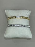 BRACCIALE IN ARGENTO 925 BAGNO ORO 18KT E SWAROSKI