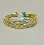 BRACCIALE  IN ARGENTO 925 CON BAGNO ORO 18KT E SWAROSKI LA MONADE