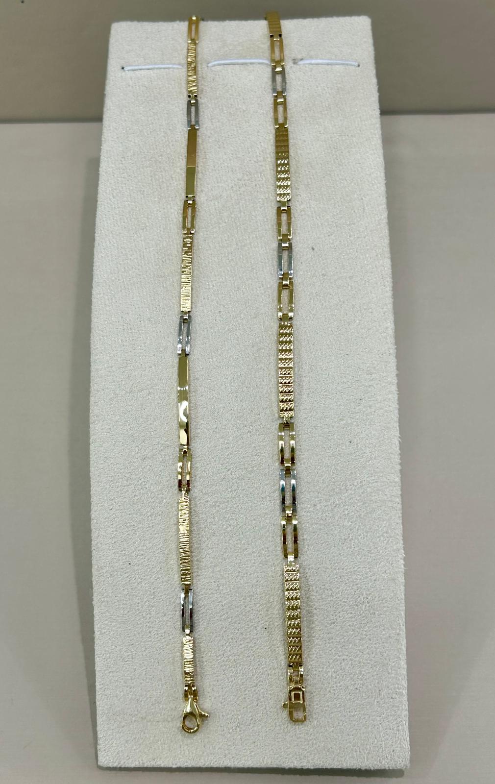 BRACCIALE  UOMO  BICOLORE ORO 18KT