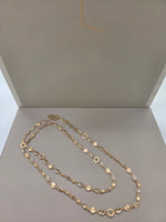 COLLANA  CHANEL,ACCIAIO DORATO, FORMA  A PEPITE,POSSIBILITÀ  DOPPIO GIRO