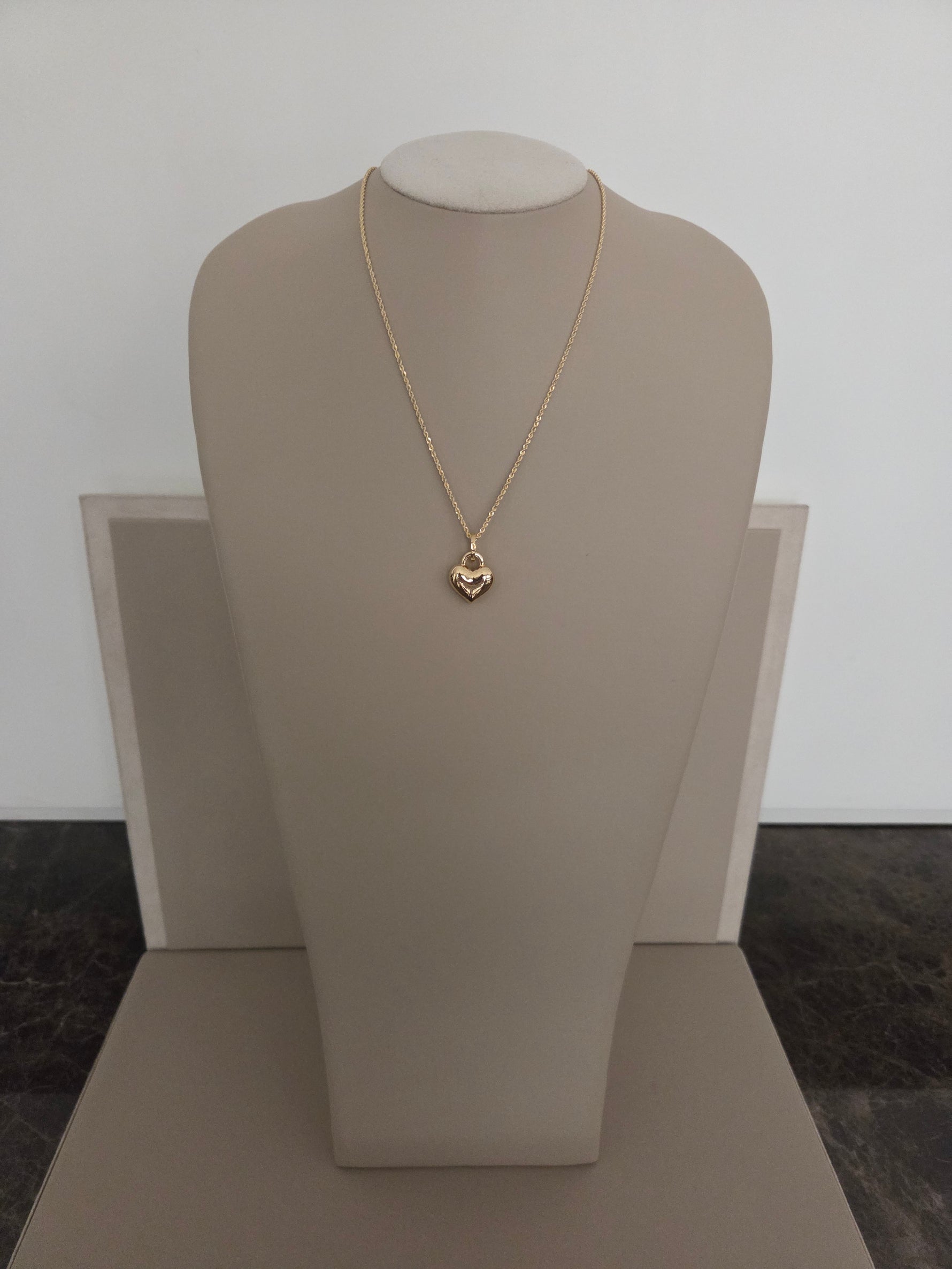 CORDA LASER CON CUORE BOMBATO ORO 18KT