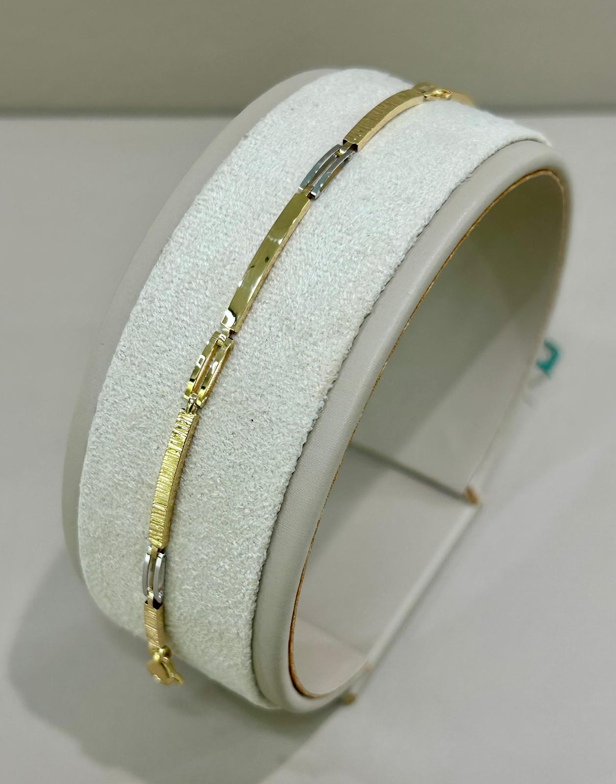 BRACCIALE  UOMO  BICOLORE ORO 18KT