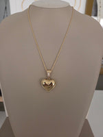 CORDA LASER CON CUORE BOMBATO ORO 18KT