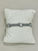 BRACCIALE IN ARGENTO 925 BAGNO ORO 18KT E SWAROSKI  LA MONADE