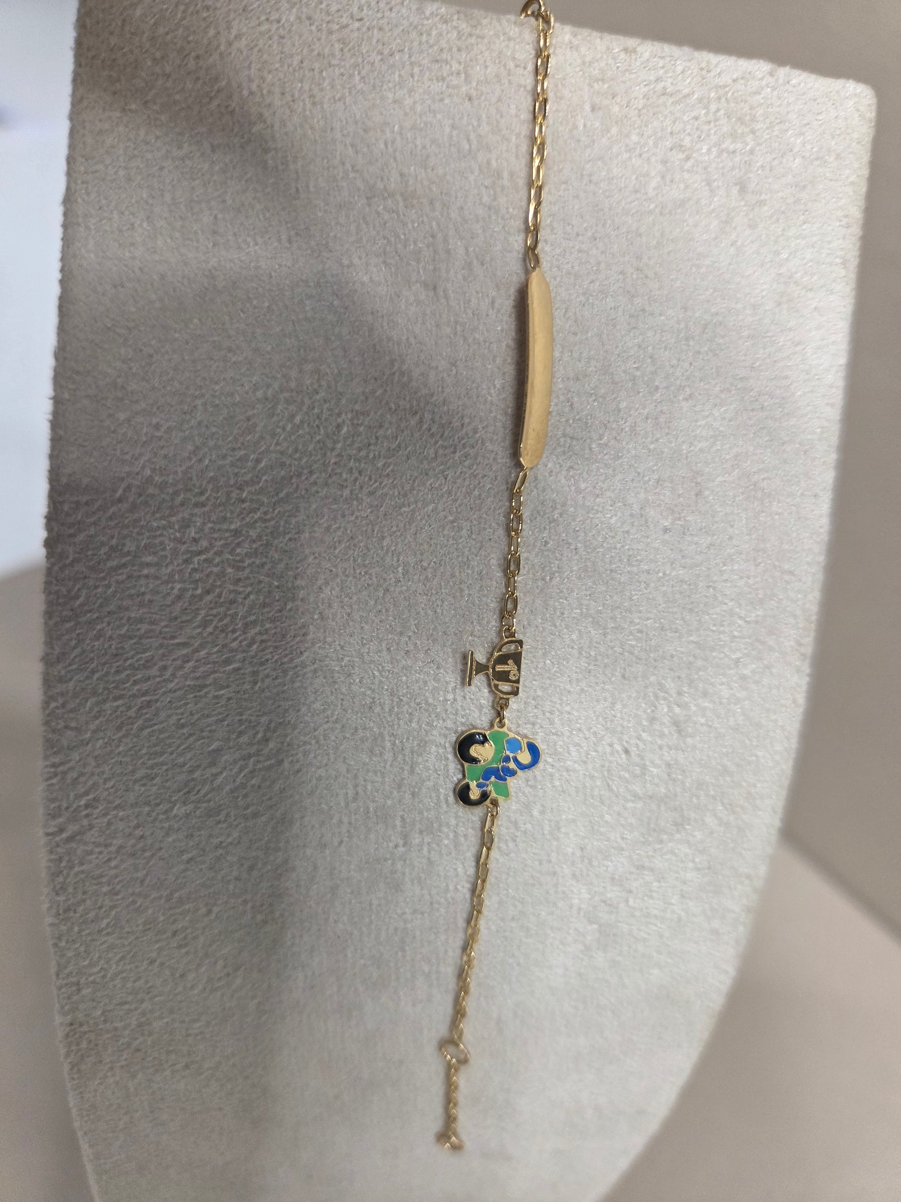BRACCIALE  BIMBO/BIMBA ORO 18KT CON CIONDOLINI SMALTATI