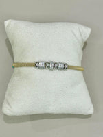 Bracciale in argento 925% bagno oro 18kt. Con Swarovski , La Monade