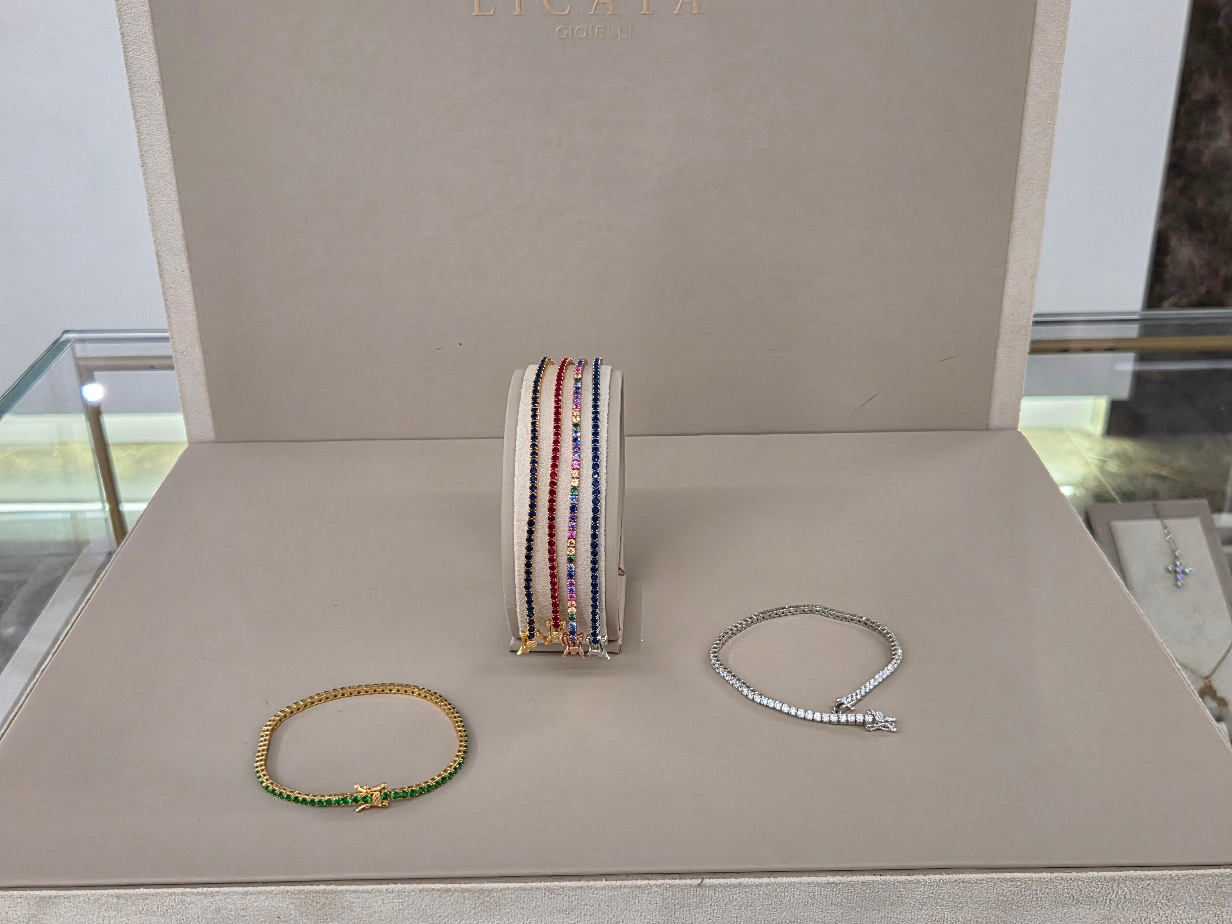 BRACCIALE TENNIS UOMO ARGENTO 925